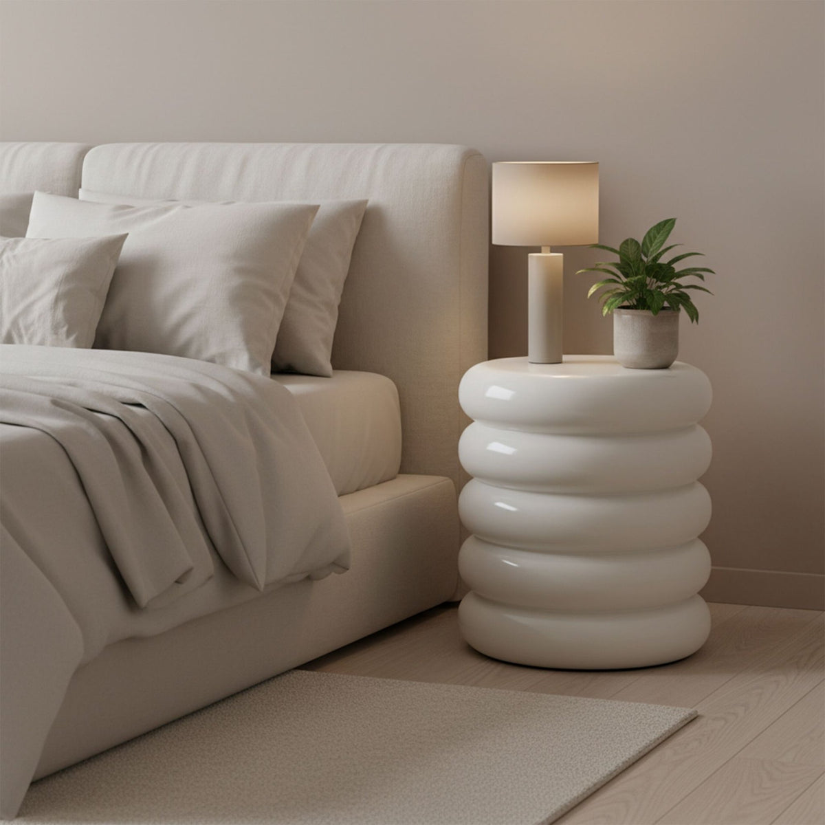 Side Table & Stool – Iron Bubble Design