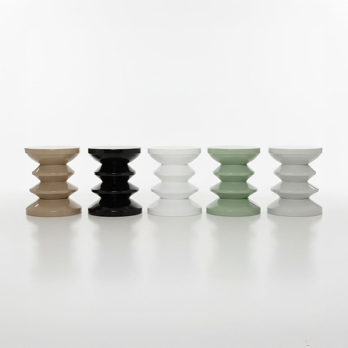 Side Table & Stool – Zigzag Design, Space Age Style
