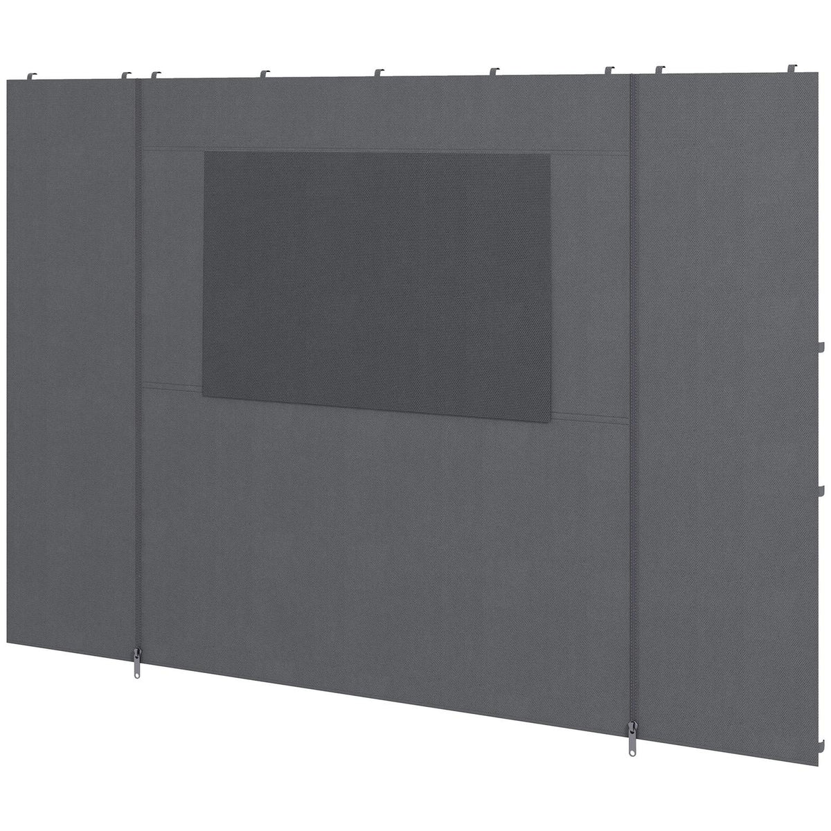 Side Walls Gazebo 2.95X2.95M Mesh Window Polyester Dark Gray 300X200Cm