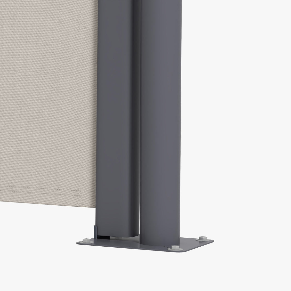 Side awning extendable 300x100cm garden awning privacy wall with UV protection wind protection made of polyester in light gray