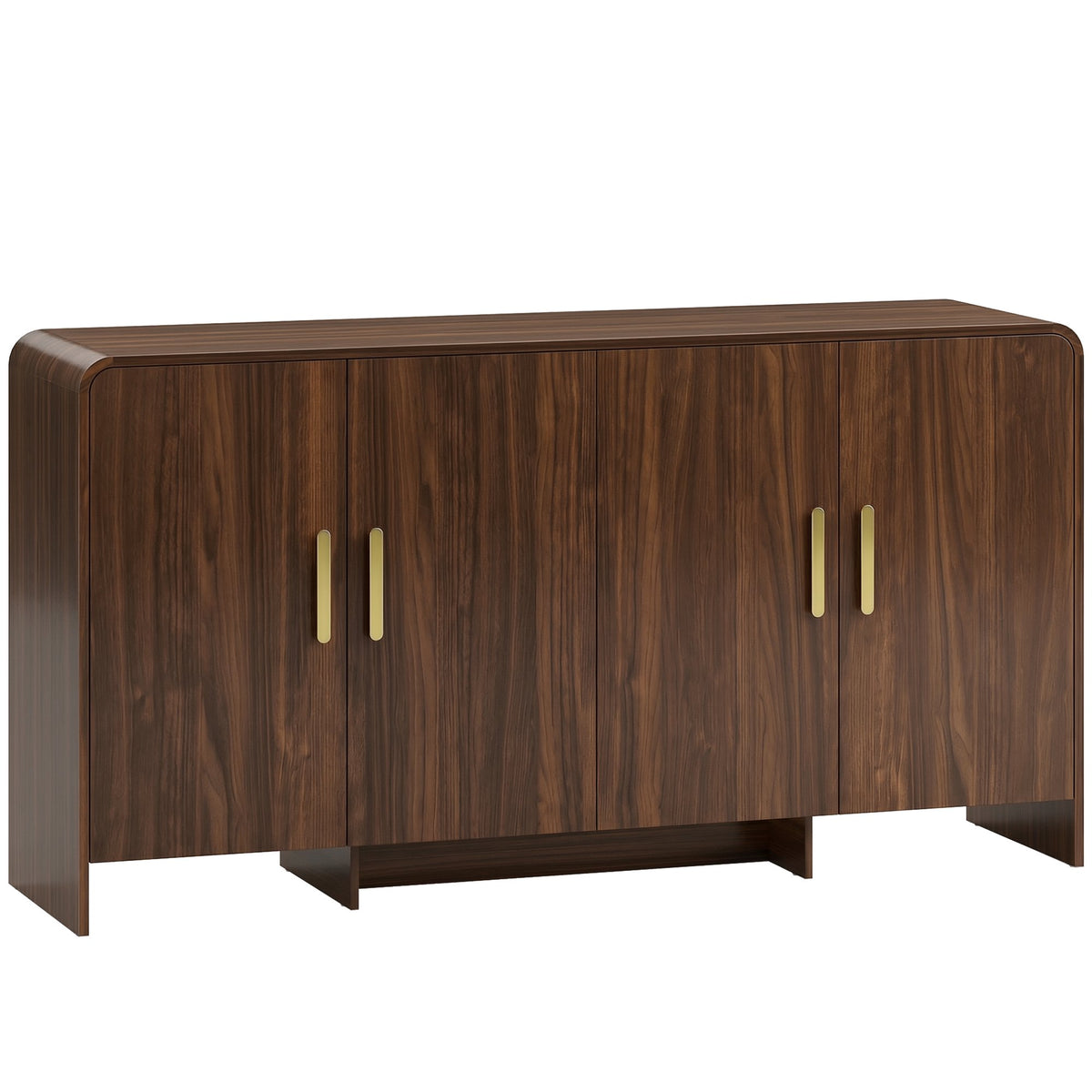 Sideboard Buffet 152 cm, Soft-Close Doors, Walnut Finish