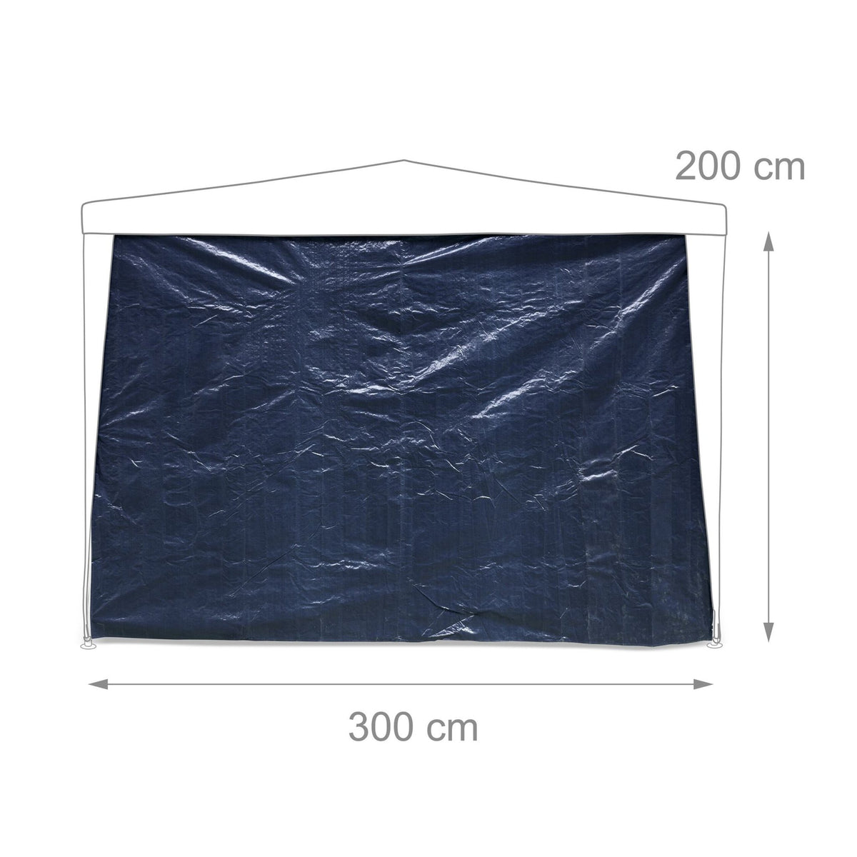 Side panels in dark blue pavilion - set of 3