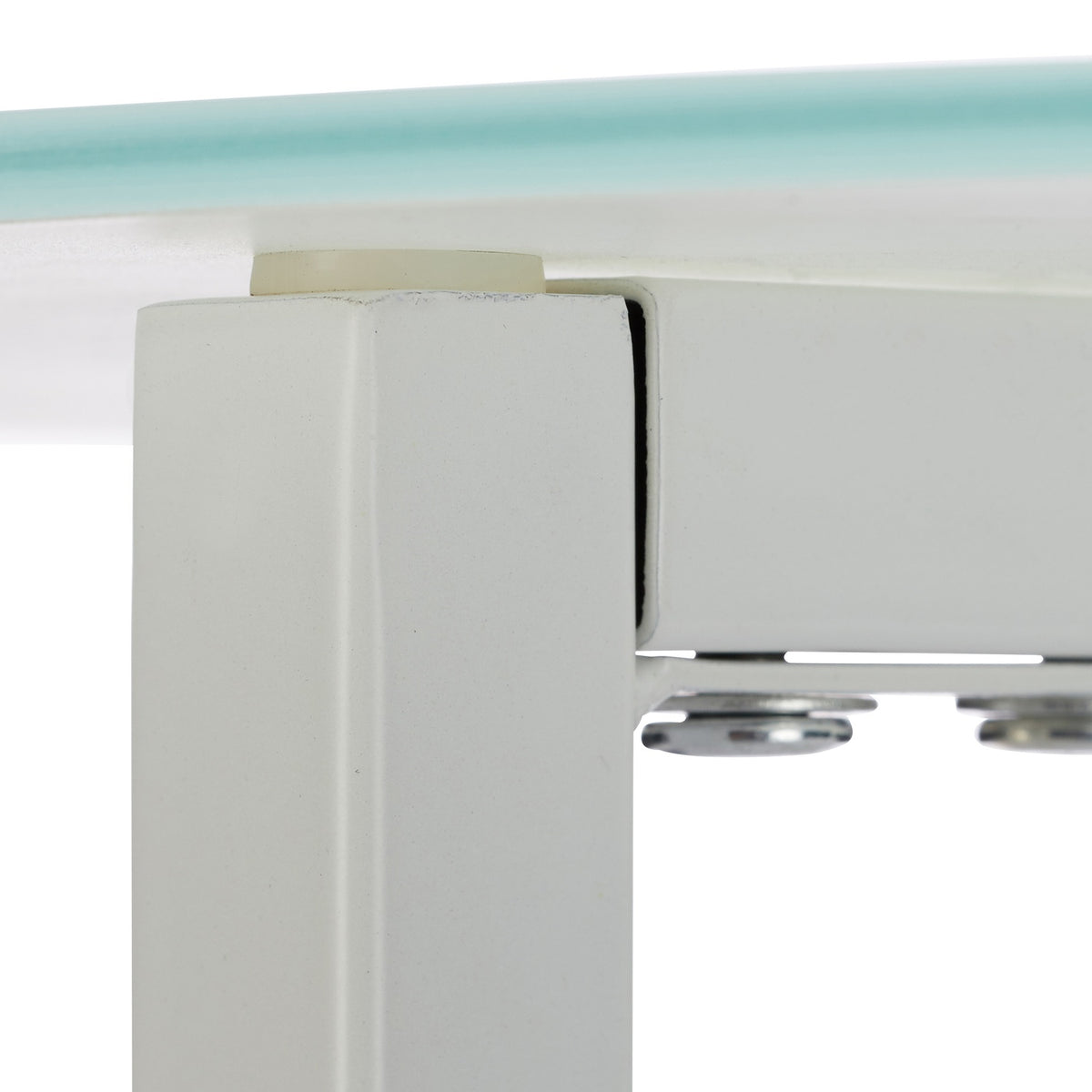 Side table around glass & metal