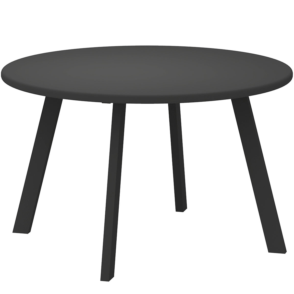 Side table, balcony table made of metal, round coffee table, weatherproof, garden table, easy to clean, sofa table, outdoor table for balcony, garden, terrace, veranda, living room, Ø70 x 42H cm, black