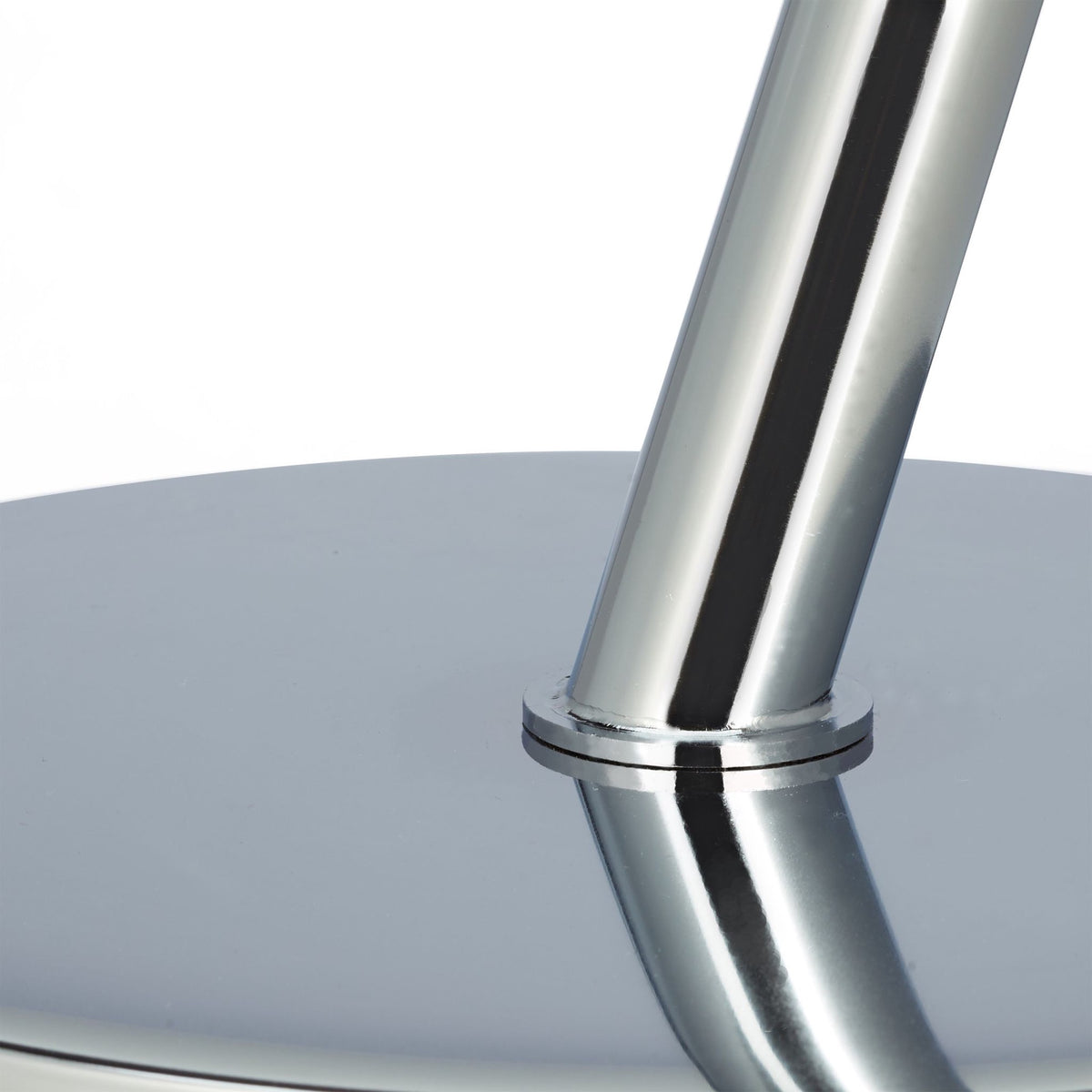 Side table in glass & metal