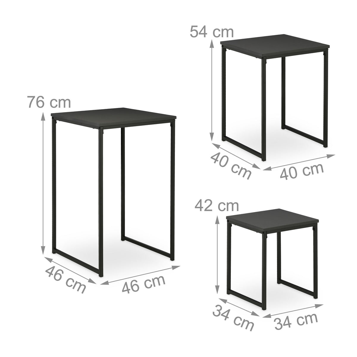 Side table set of 3