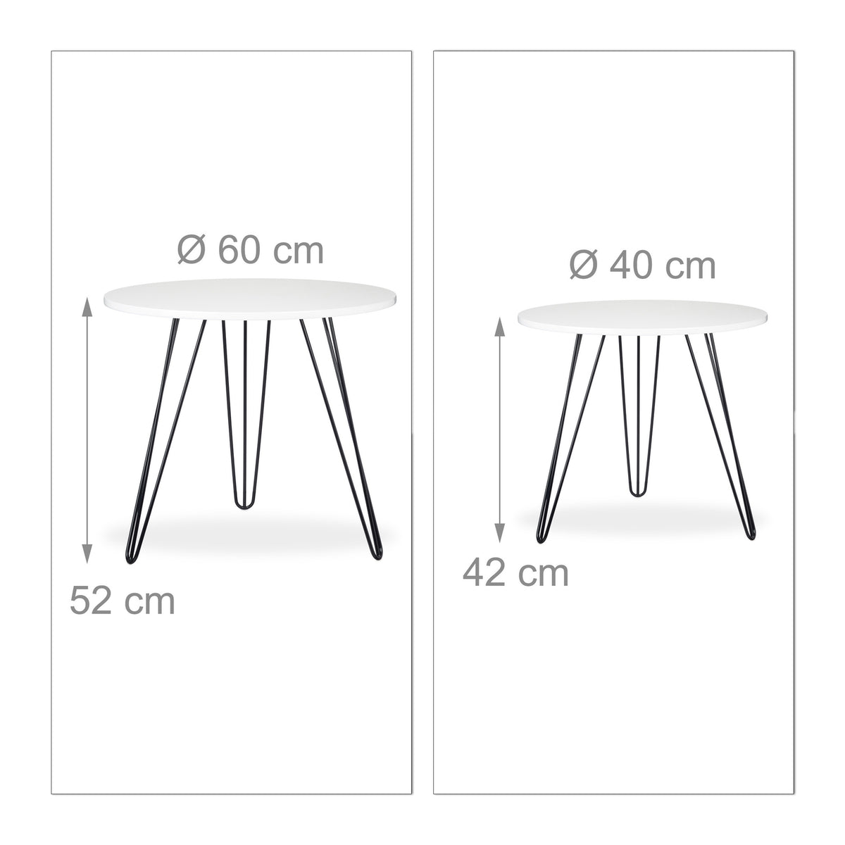 Side table white set of 2