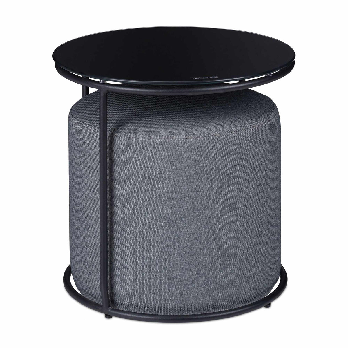 Side table with integrated stool