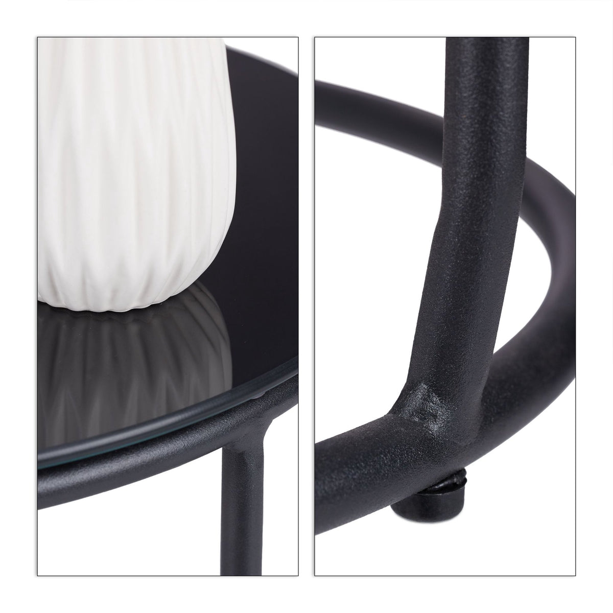 Side table with integrated stool