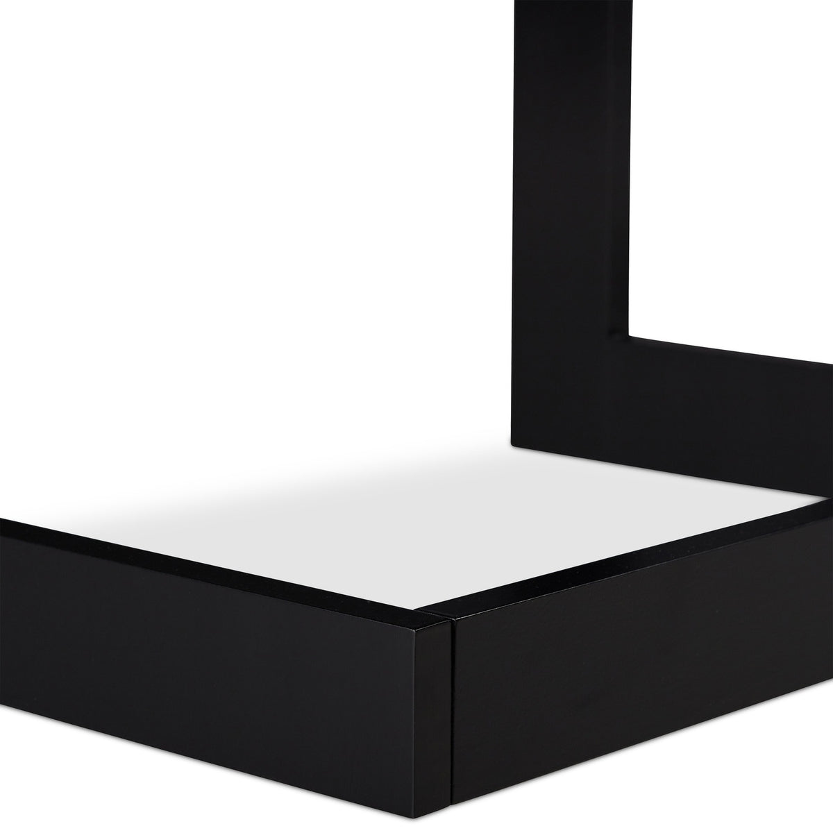 Side table with storage compartment black