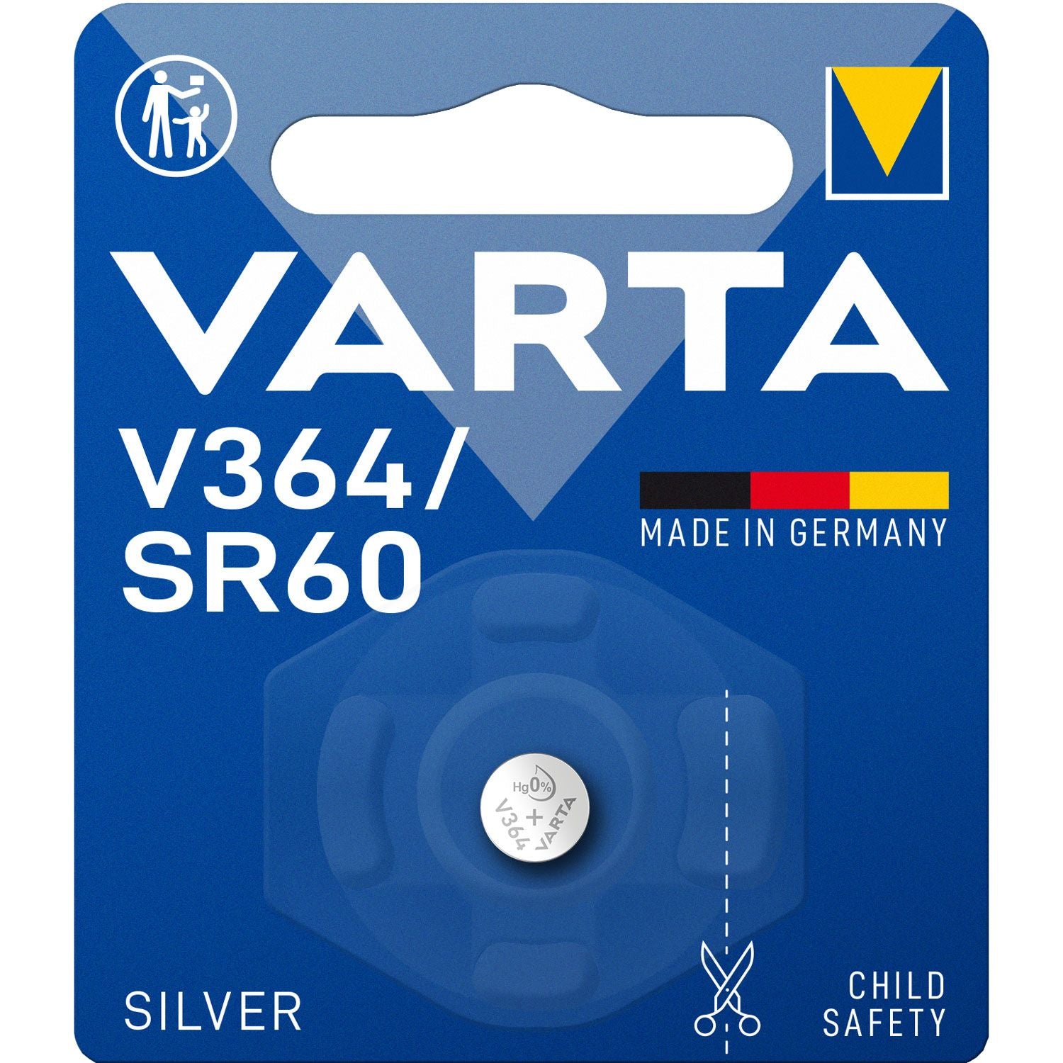 Silver Oxide Button Cell Battery 1.55V, 1-Pack