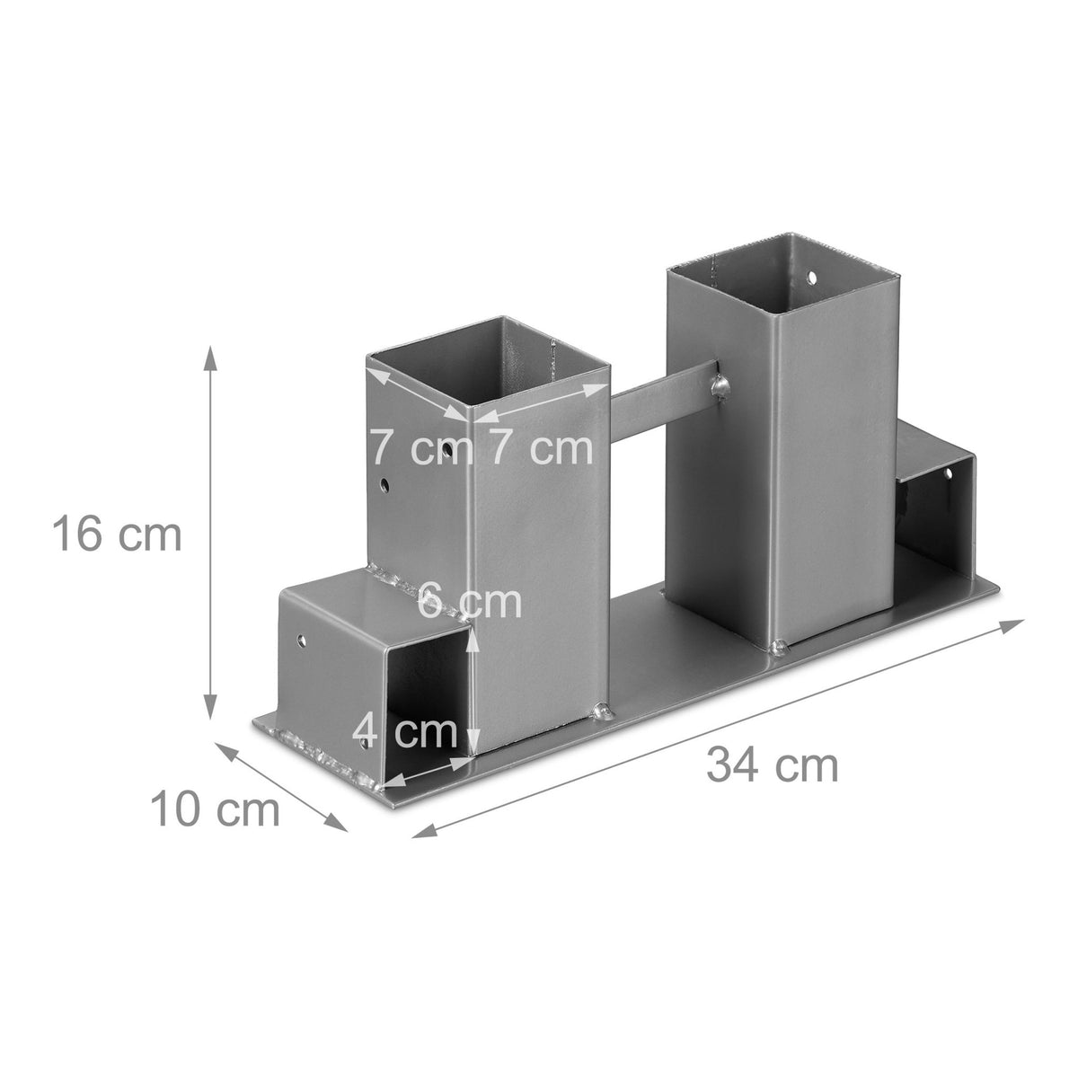 Silver wood stacking support in a set of 2
