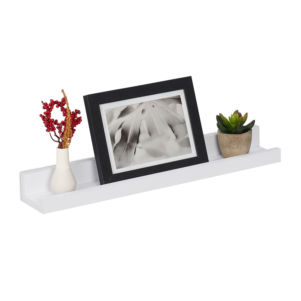 Simple Floating Shelf in White