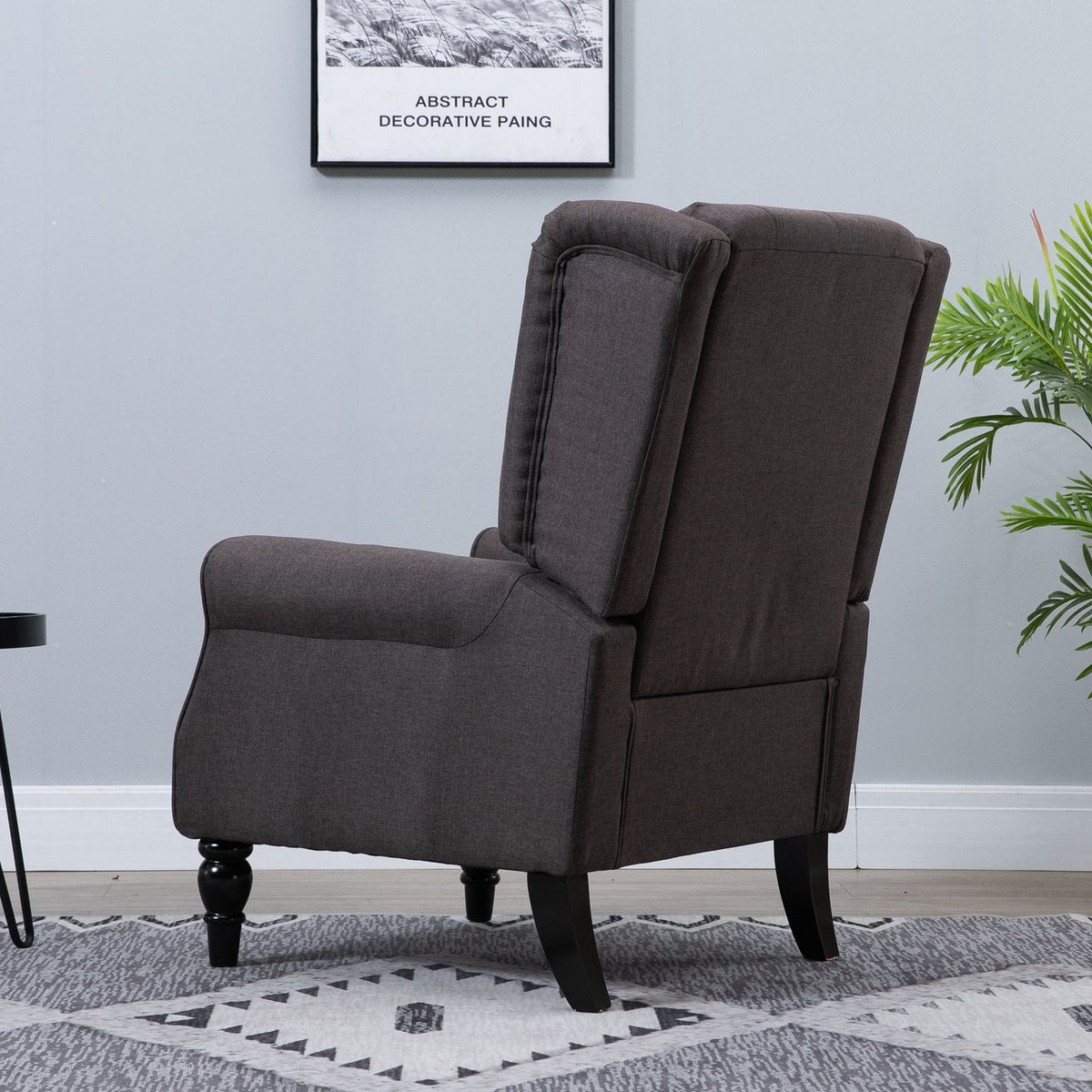 Single Chair Relaxation Chair Single Chair With Tufted Wooden Feet Polyester Brown 76 X 86 X 108 Cm
