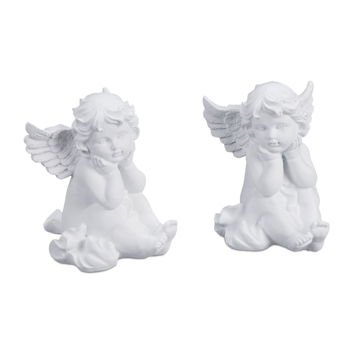 Sitting trench angel set of 2