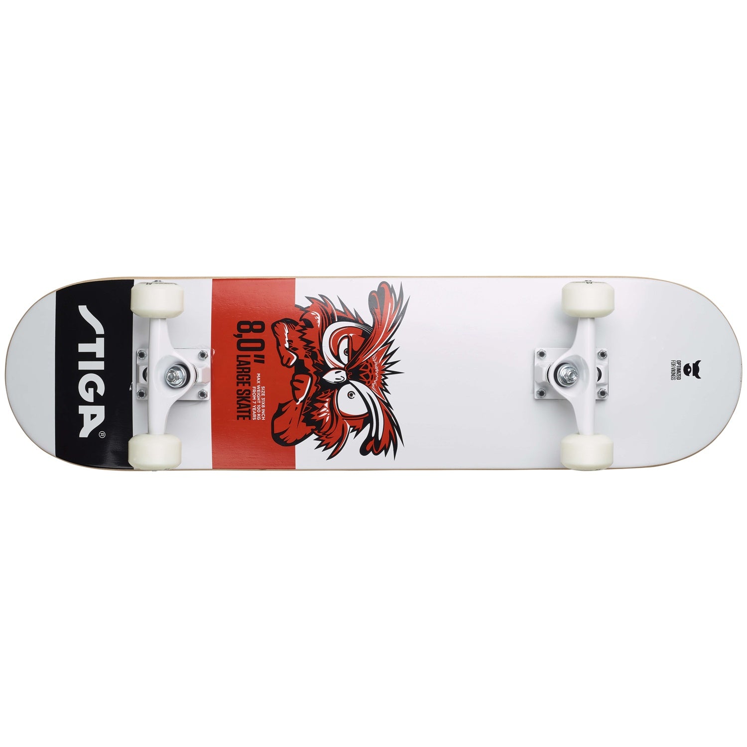Skateboard Owl 8.0 White