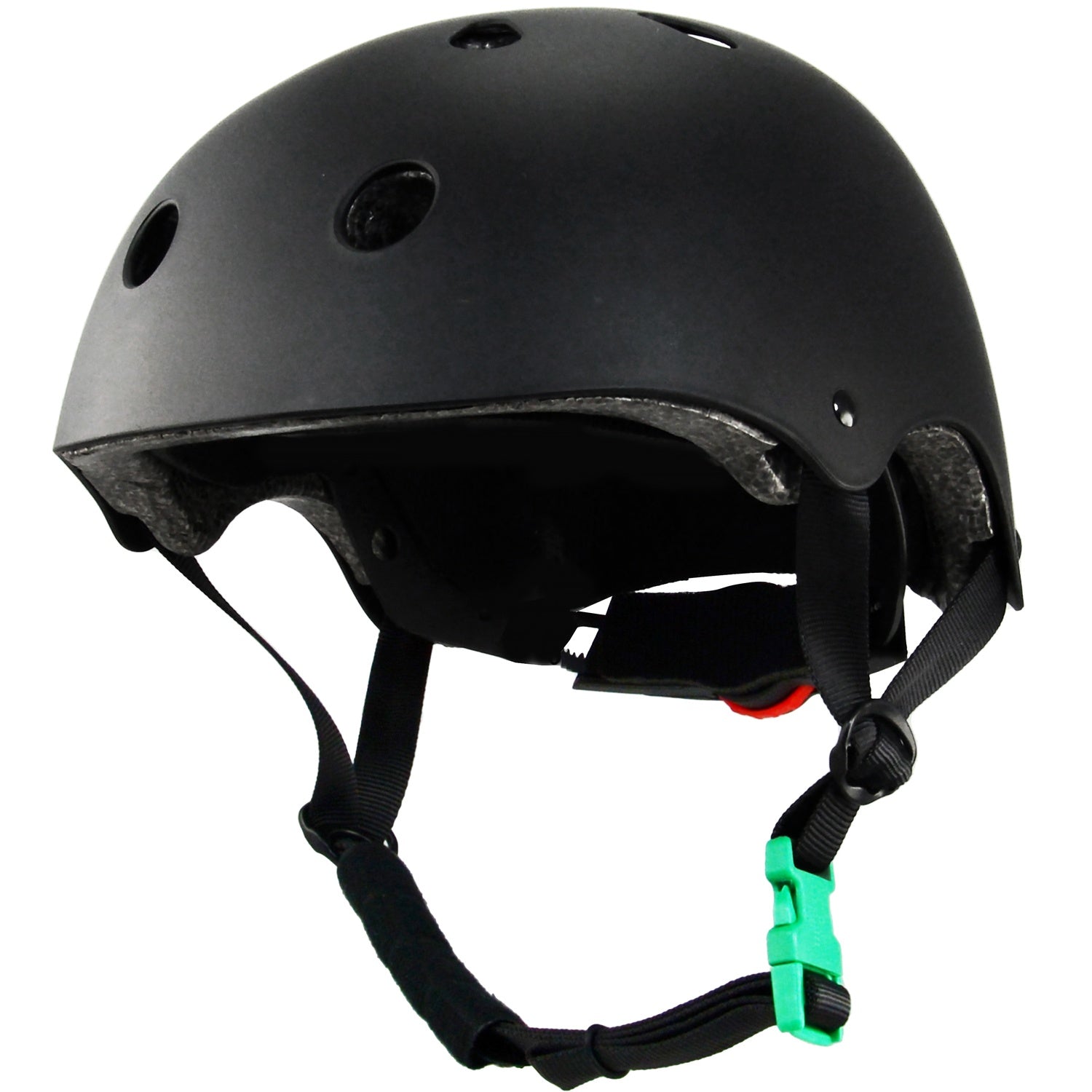 Skate helmet S 46-53cm Green Buckle Black
