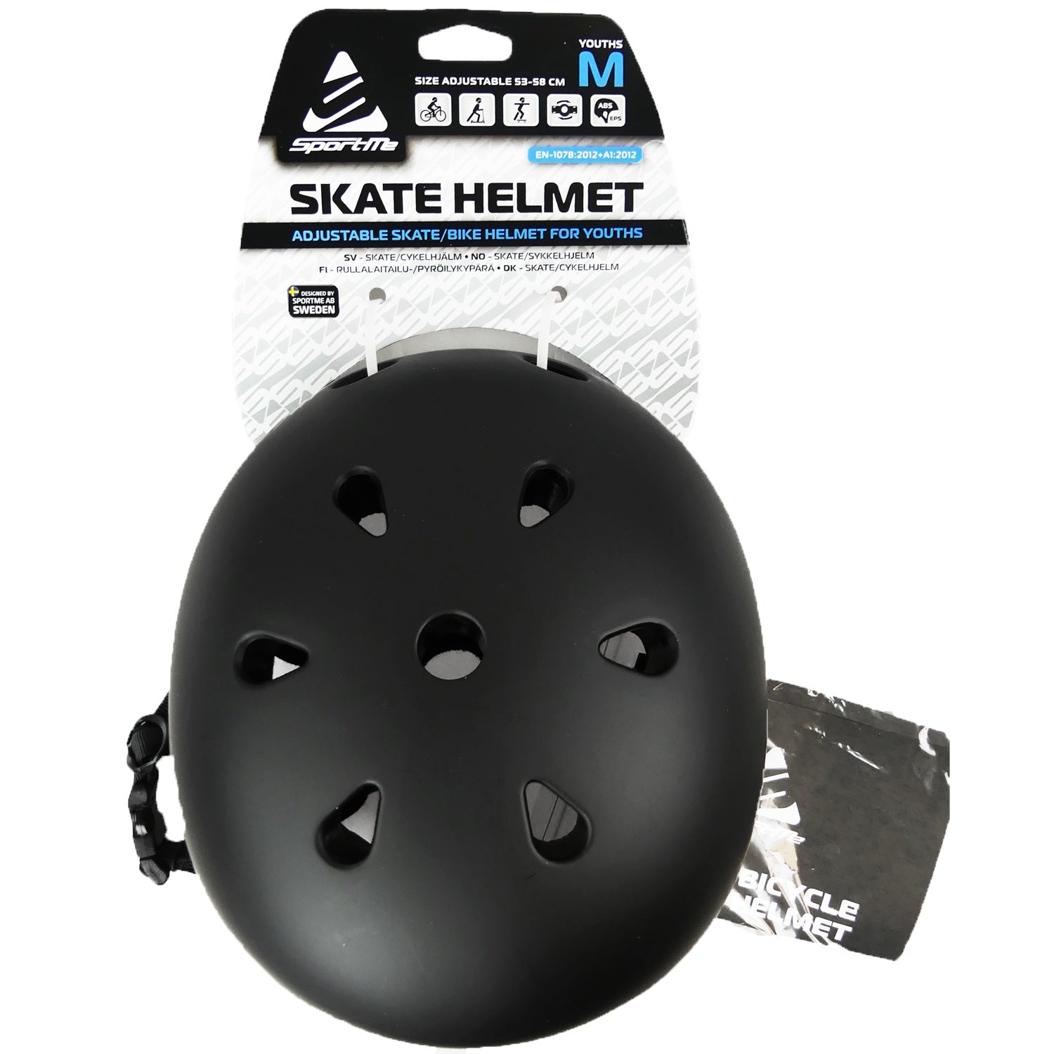 Skate helmet S 53-58cm Black