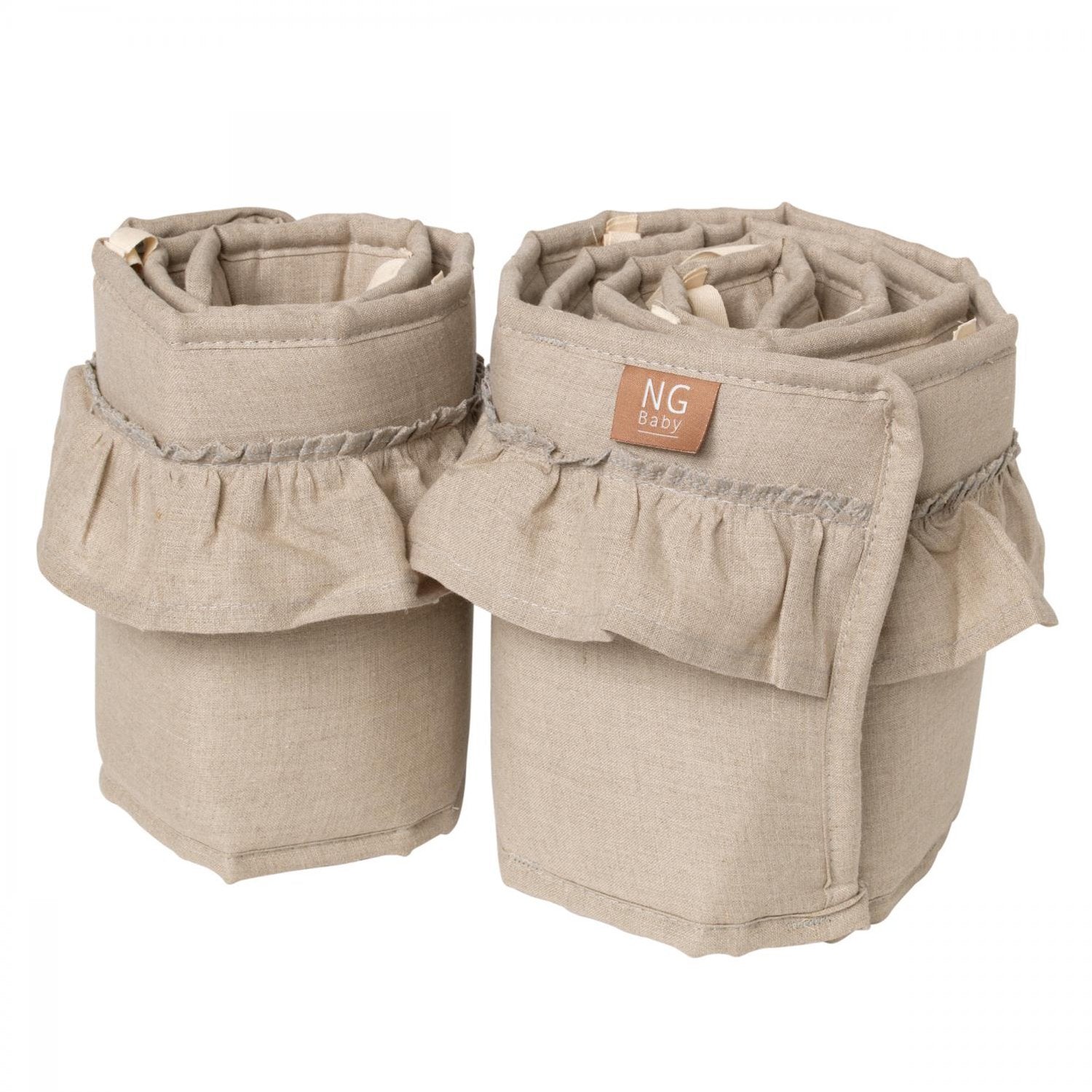 Slat protection bedside crib frill