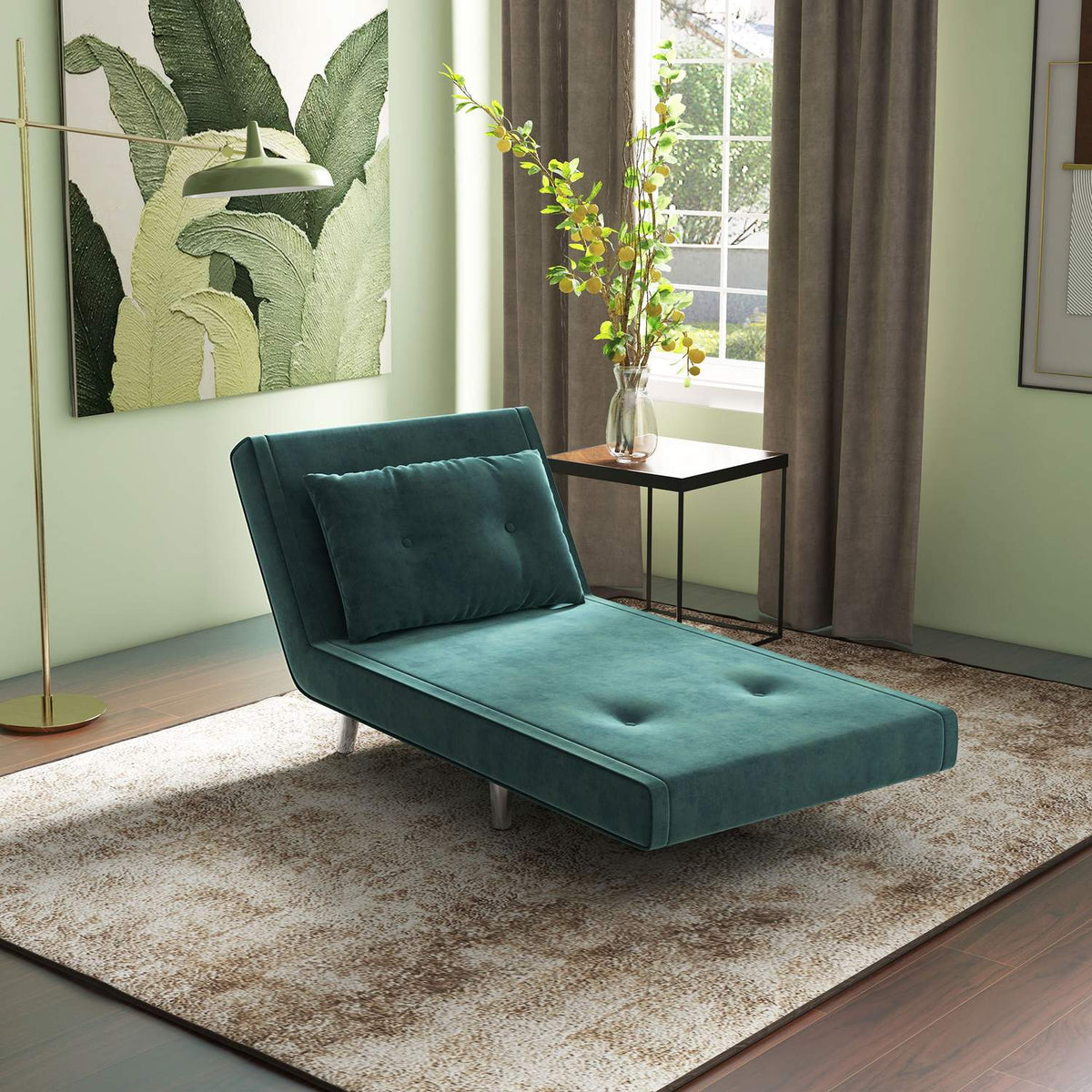 Sleeping Chair, Folding Chair With Bed Function, Single Sofa With Pillows, Guest Bed, Upholstered Sofa With Velvet Look, Dark Green, 77 X 88 X 83 Cm