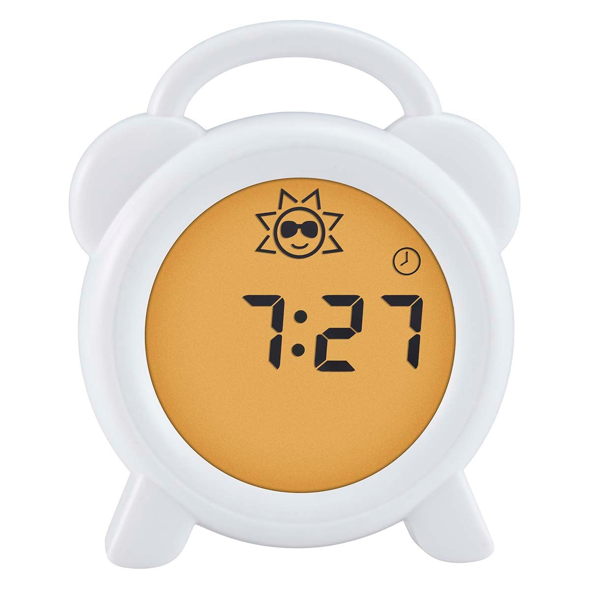 Sleep trainer night light and alarm clock white