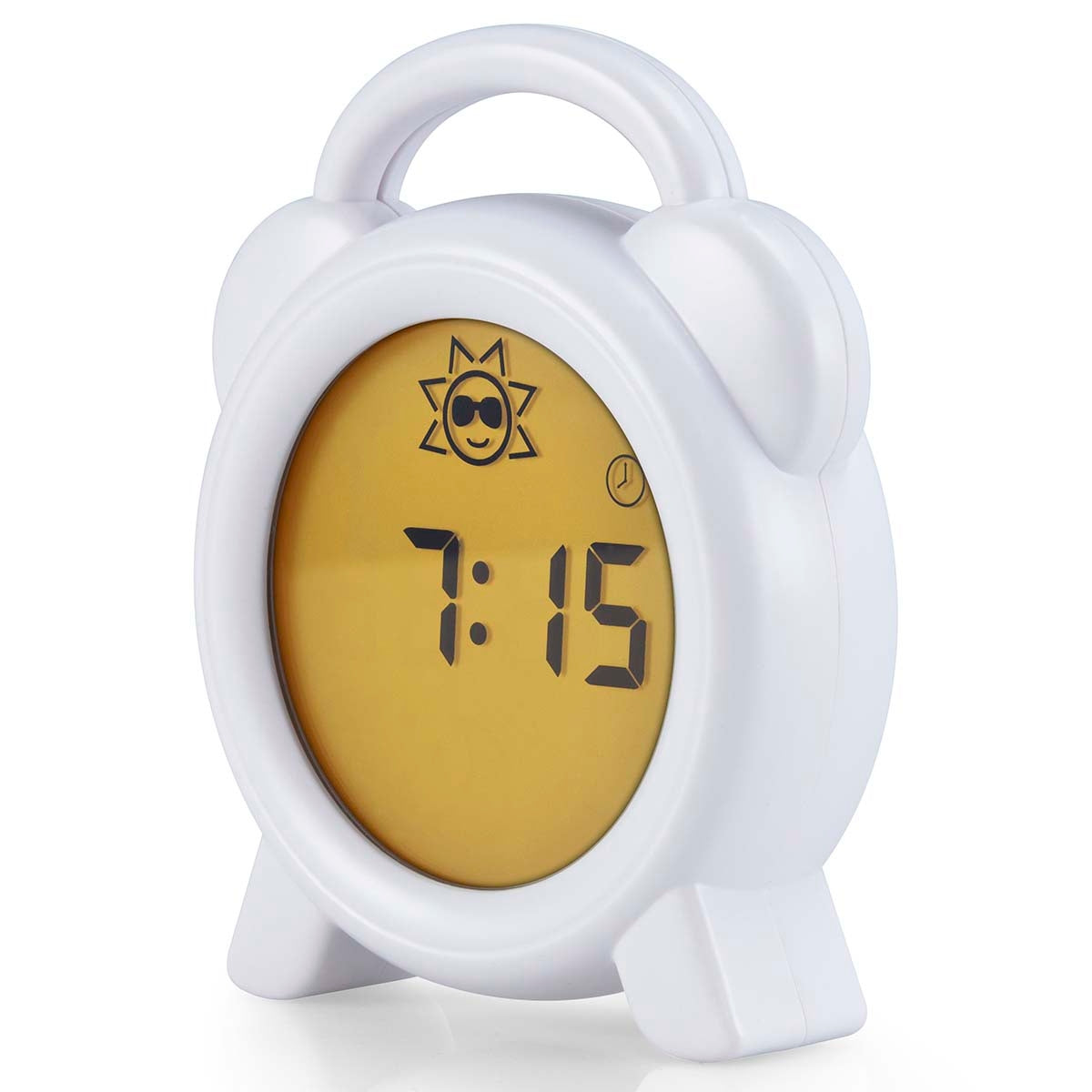 Sleep trainer night light and alarm clock white