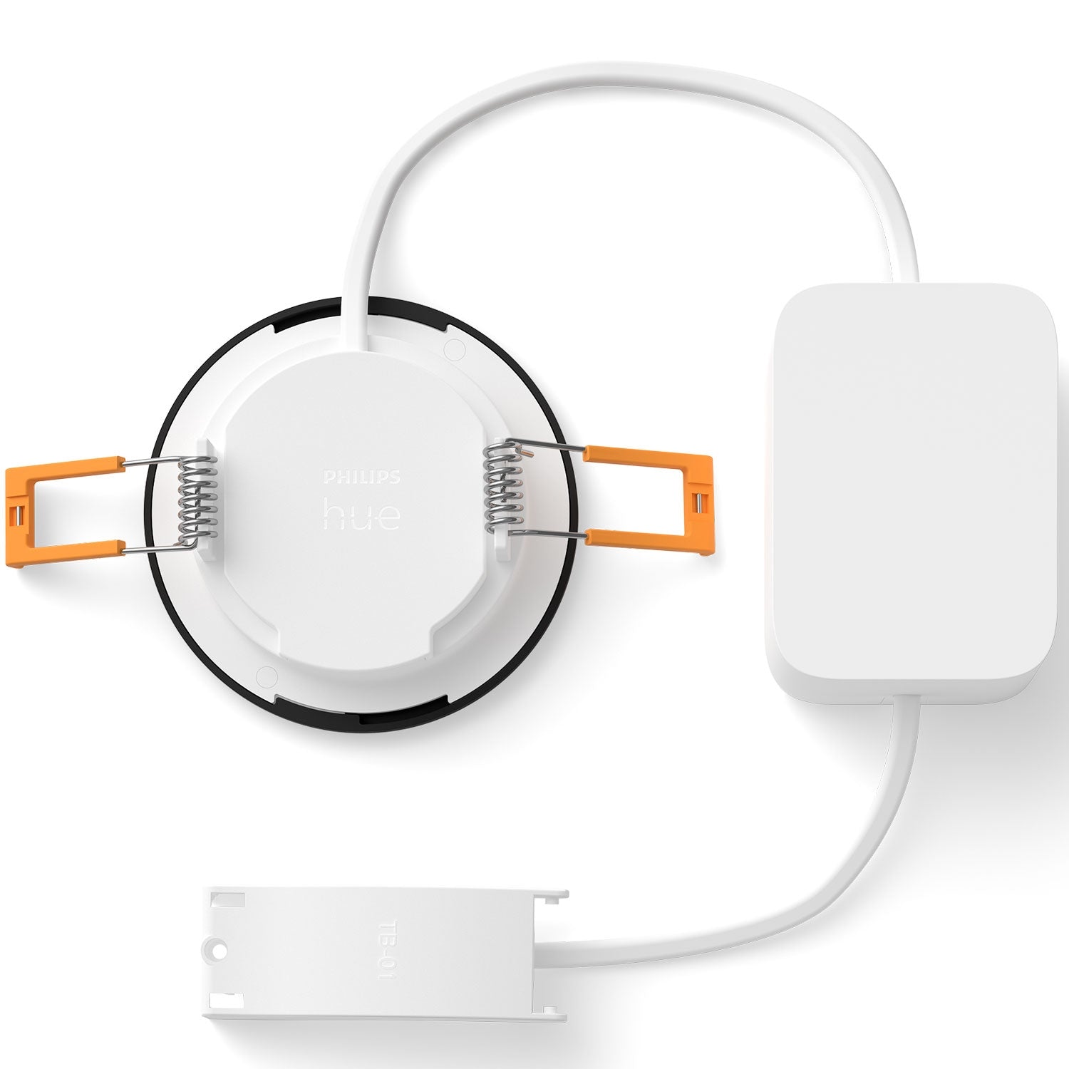 Slim Downlight S 90mm White and Color Ambiance Black 3-pack