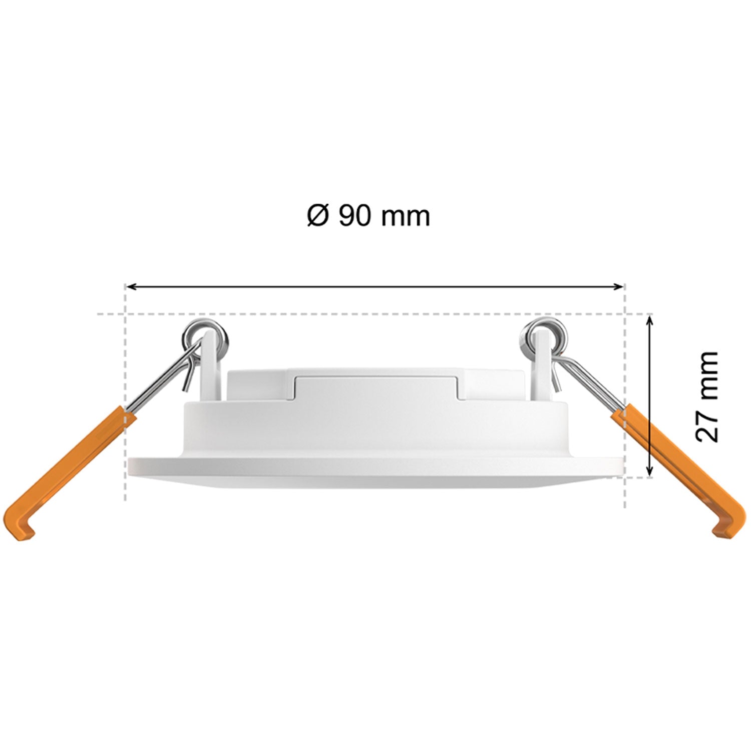 Slim Downlight S 90mm White and Color Ambiance White 3-pack