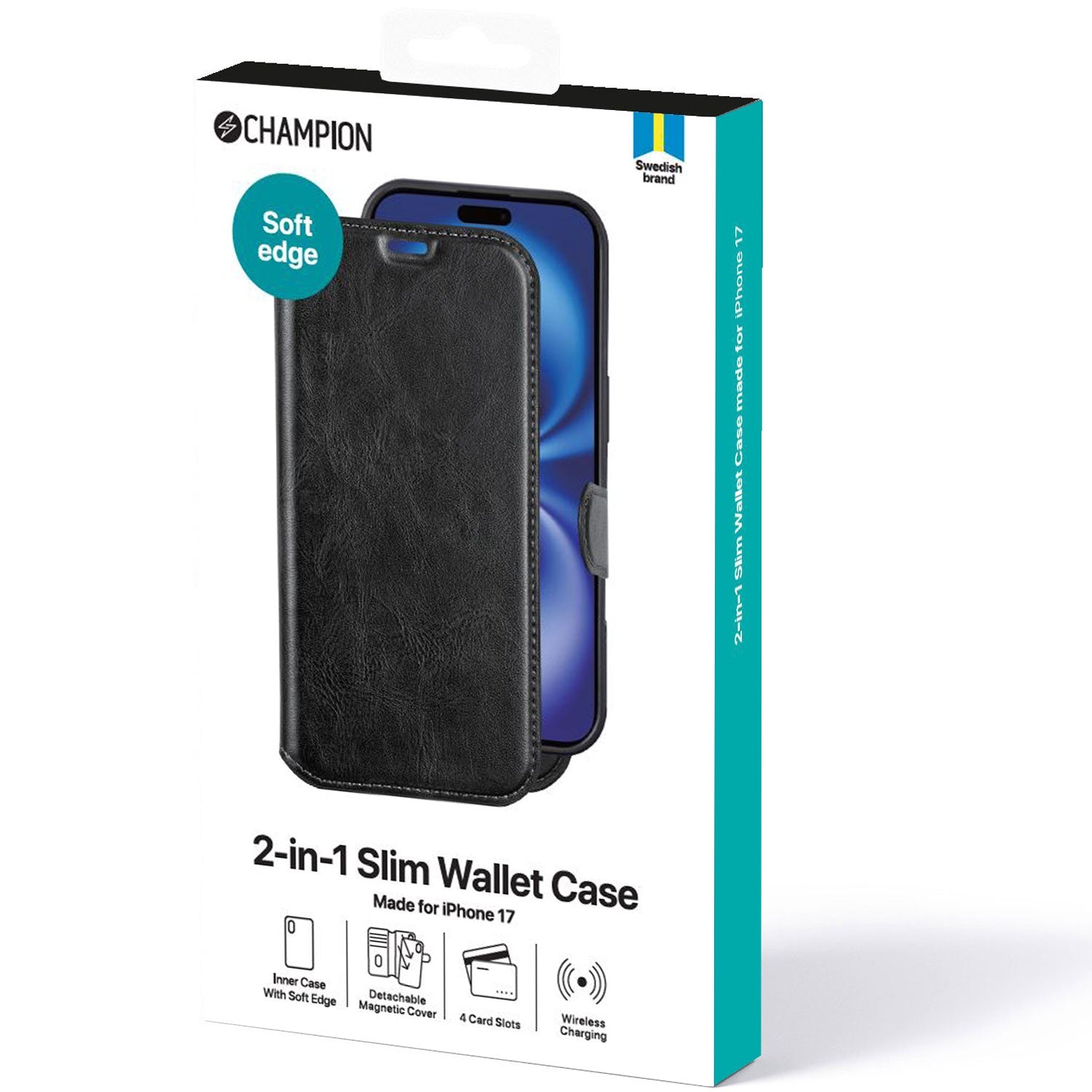 Slim Wallet Case for iPhone 17, 2-in-1 Design