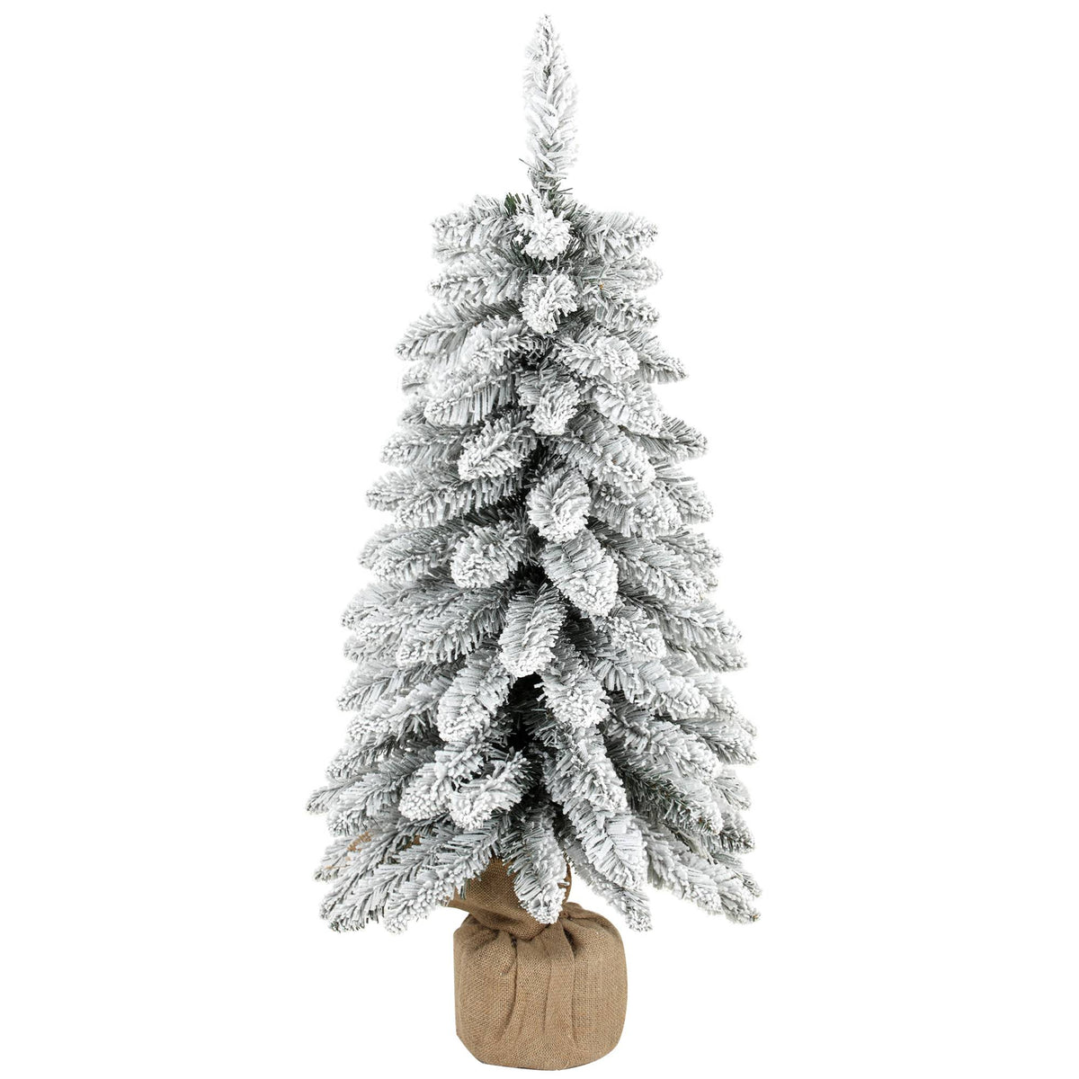 Slim White Artificial Christmas Tree, 90 cm, Snow-Flocked