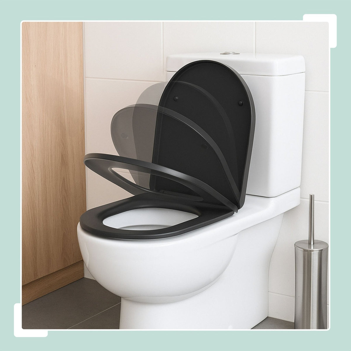 Slow-Close Duroplast Toilet Seat, Removable, Universal Fit