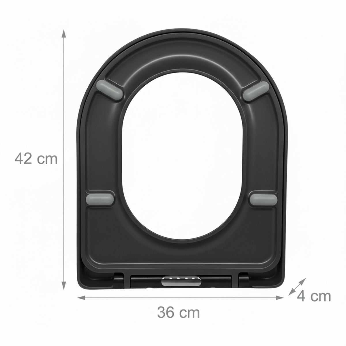 Slow-Close Duroplast Toilet Seat, Removable, Universal Fit