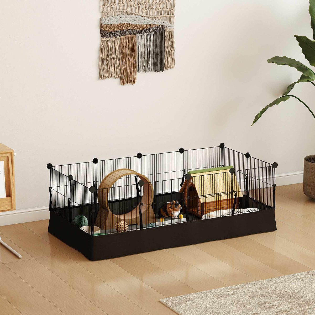 Small Animal Cage with Waterproof Liner, Steel Frame
