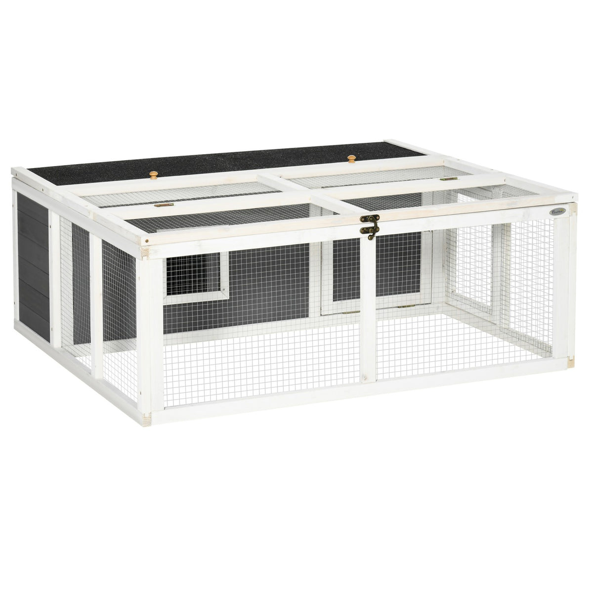 Small Animal Hutch Small Animal Cage 120 X 105 X 46 Cm Guinea Pig Hutch Enclosure Small Animal Enclosure Fir Wood