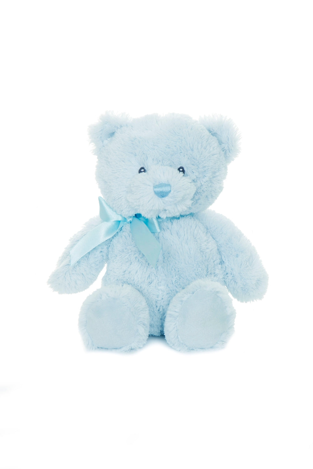 Small Blue Teddy Bear Plush, 28 cm, Soft for Babies