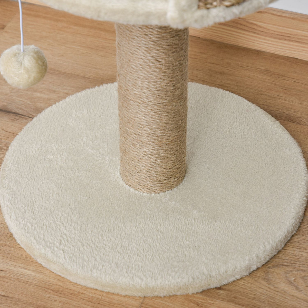 Small Scratching Post, 49 Cm Cat Tree, Cat Scratching Post With Play Ball, Lying Surface, Climbing Tree For Cats Up To 4 Kg, Cat Furniture, Jute, Coffee