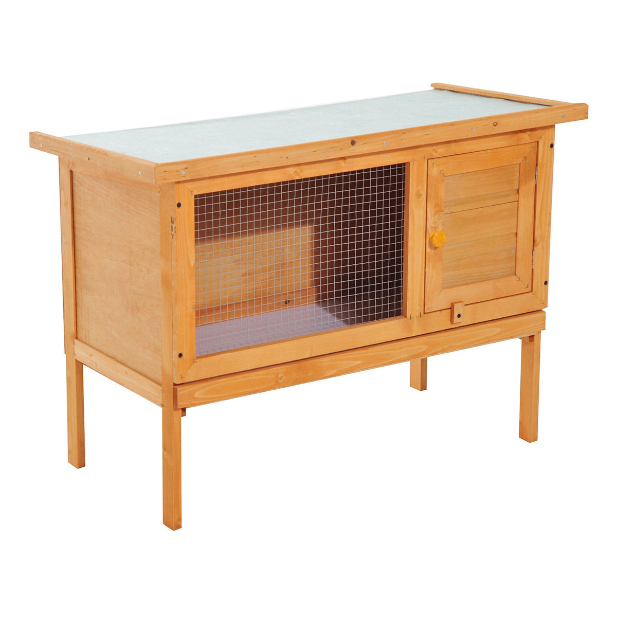 Small animal hutch dwarf rabbit cage weatherproof made of wood & metal 90 cm x 45 cm x 65 cm, ideal for rabbits & small animals
