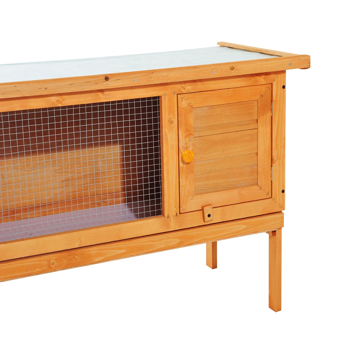 Small animal hutch dwarf rabbit cage weatherproof made of wood & metal 90 cm x 45 cm x 65 cm, ideal for rabbits & small animals