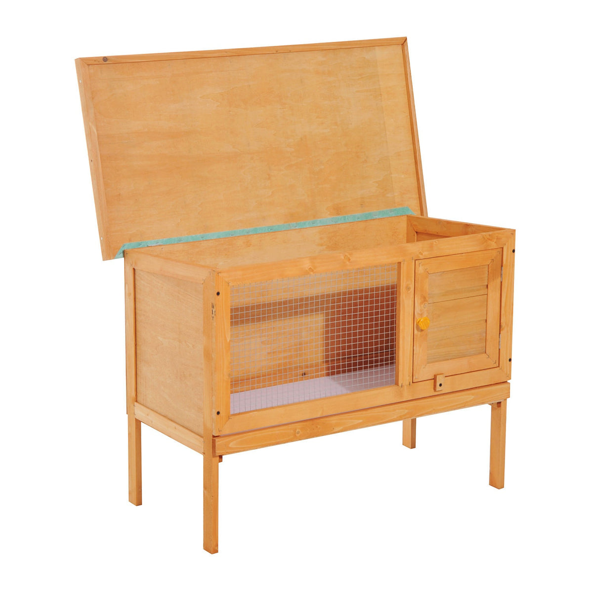 Small animal hutch dwarf rabbit cage weatherproof made of wood & metal 90 cm x 45 cm x 65 cm, ideal for rabbits & small animals