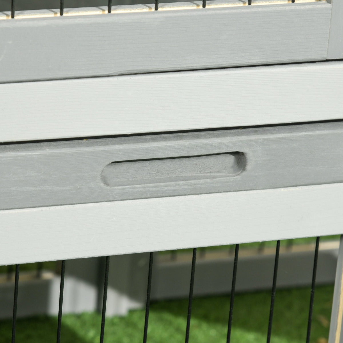 Small animal hutch small animal cage with outdoor enclosure guinea pig hutch free-range enclosure winterproof outdoor animal hutch fir wood gray 150 cm x 52 cm x 68 cm |