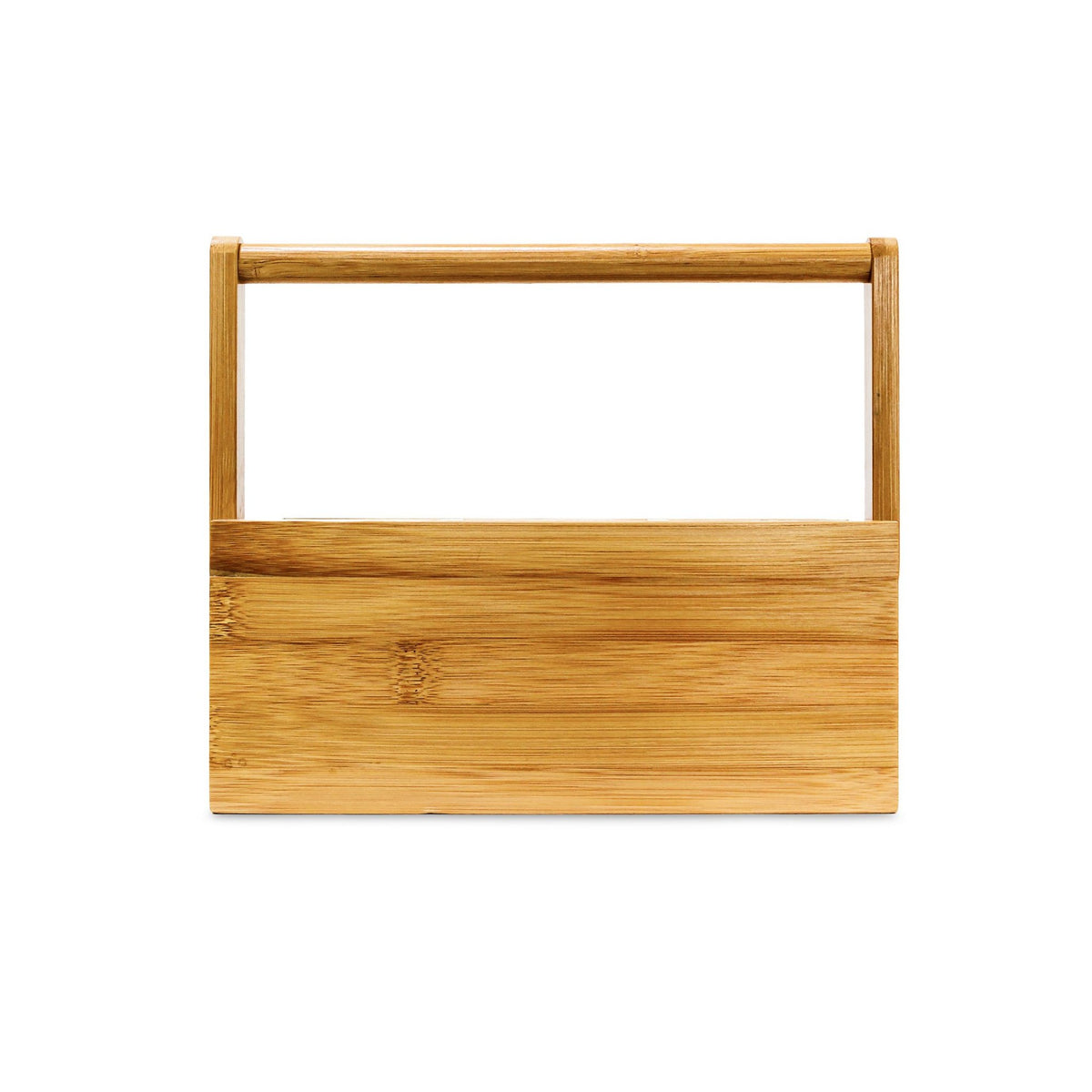 Small bamboo storage with carrying handle