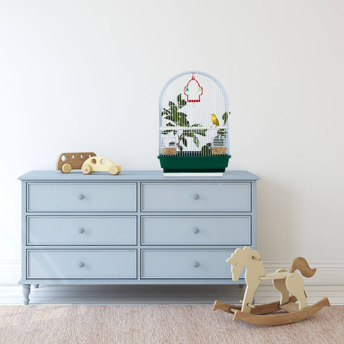 Small birdcage with accessories