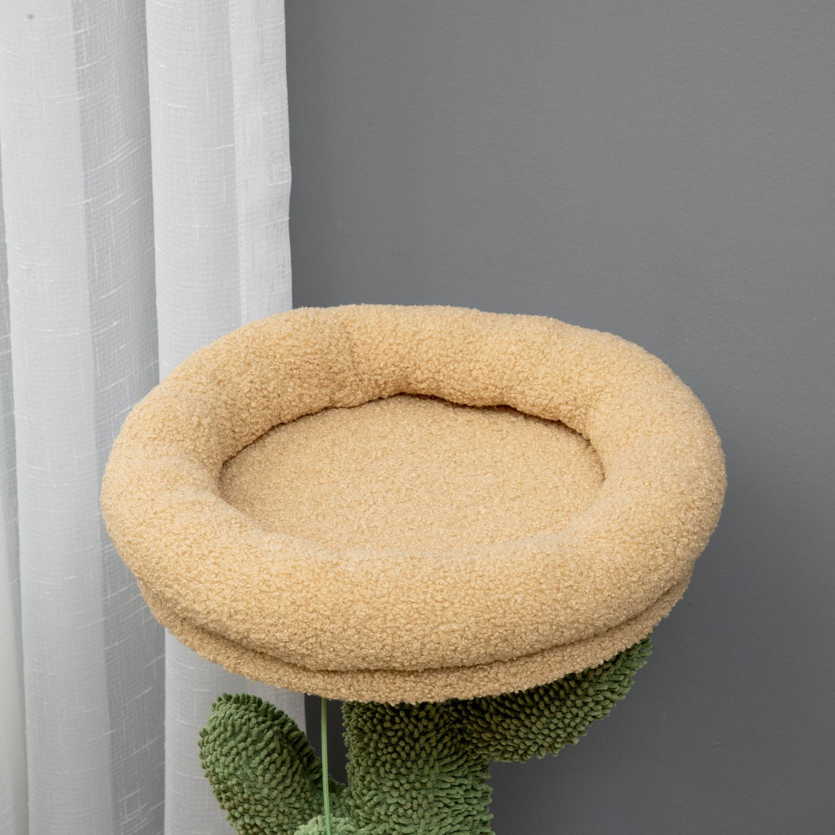 Small scratching post, cat scratching post, scratching post for cats under 4 kg with cat scratching board, scratching post, cat stimulus ball 40 x 35 x 72 cm brown