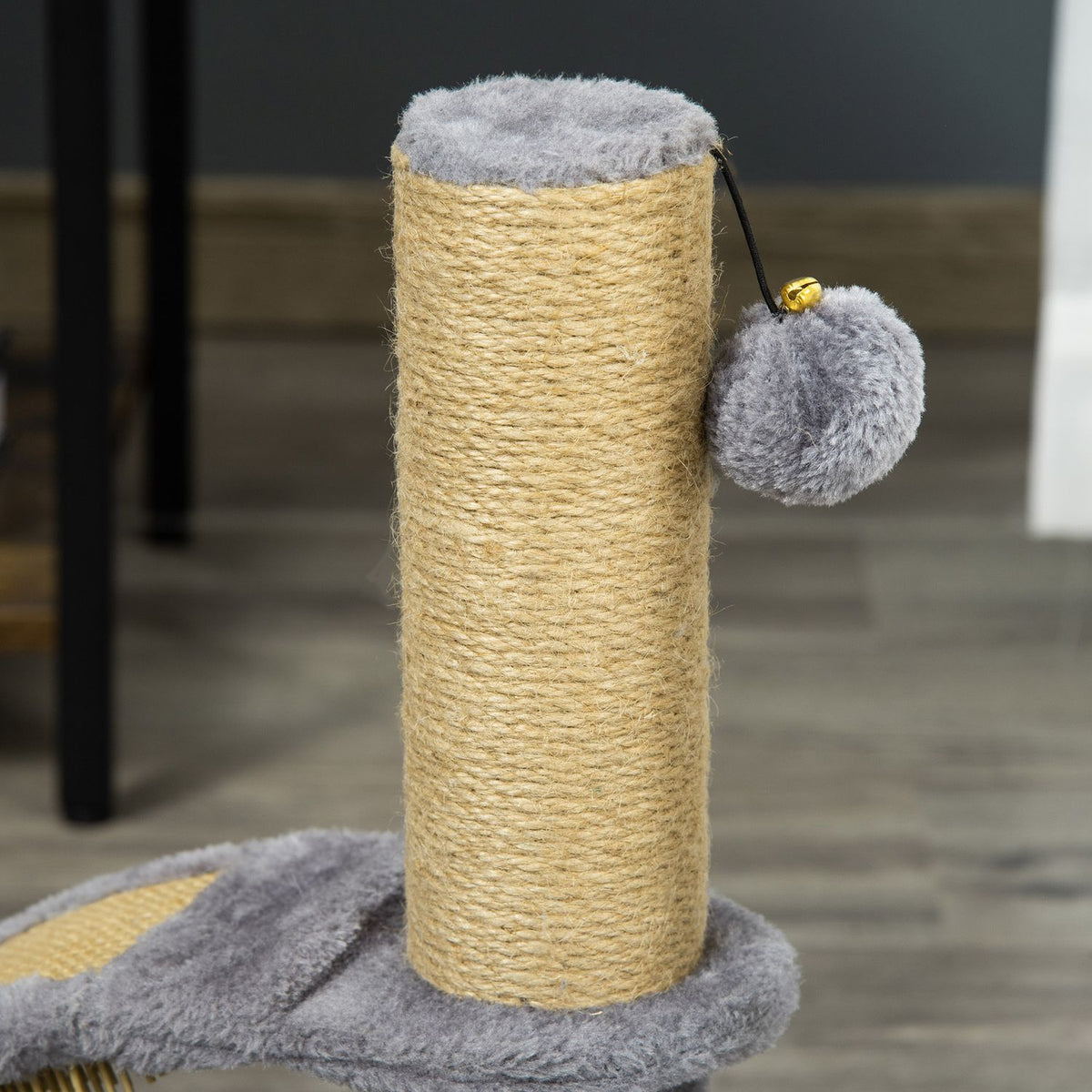 Small scratching post, with massage and scratching board, cat scratching post with cat board, gray