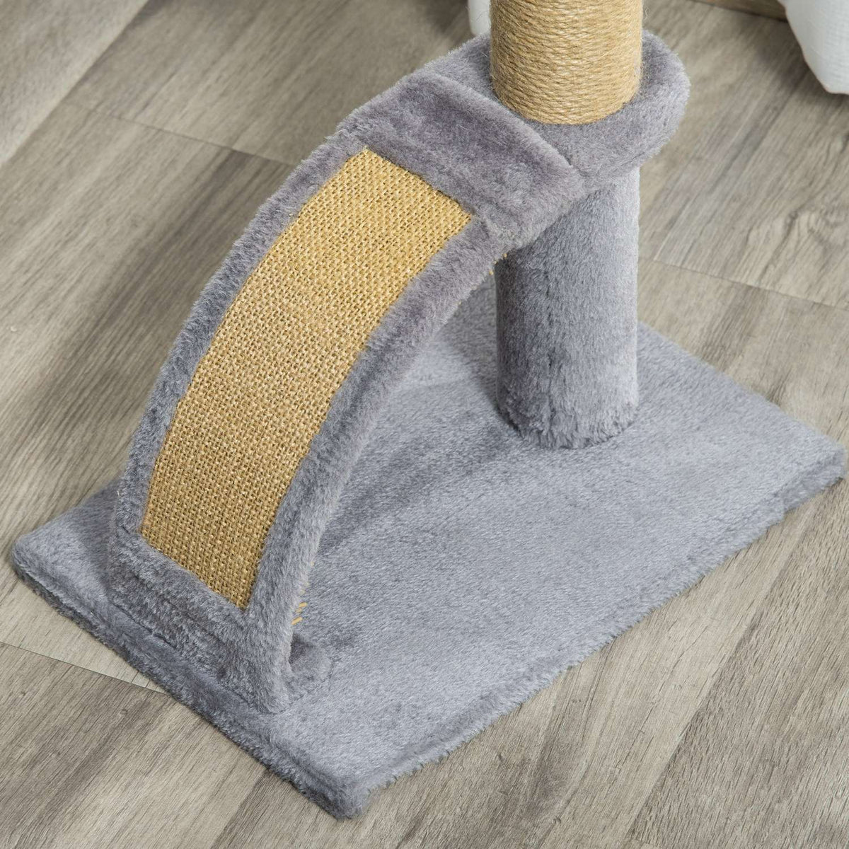 Small scratching post, with massage and scratching board, cat scratching post with cat board, gray
