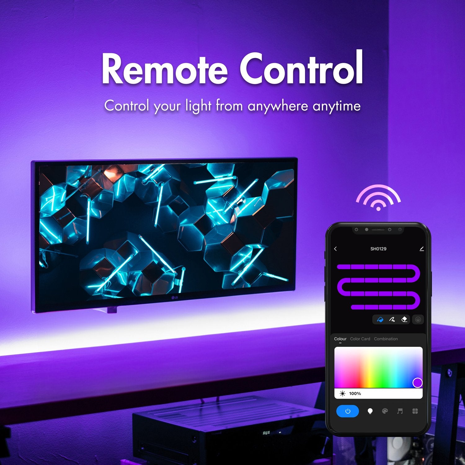 Smart Digital RGB LED strip addressable 400 lm 5m LED WiFi Tuya