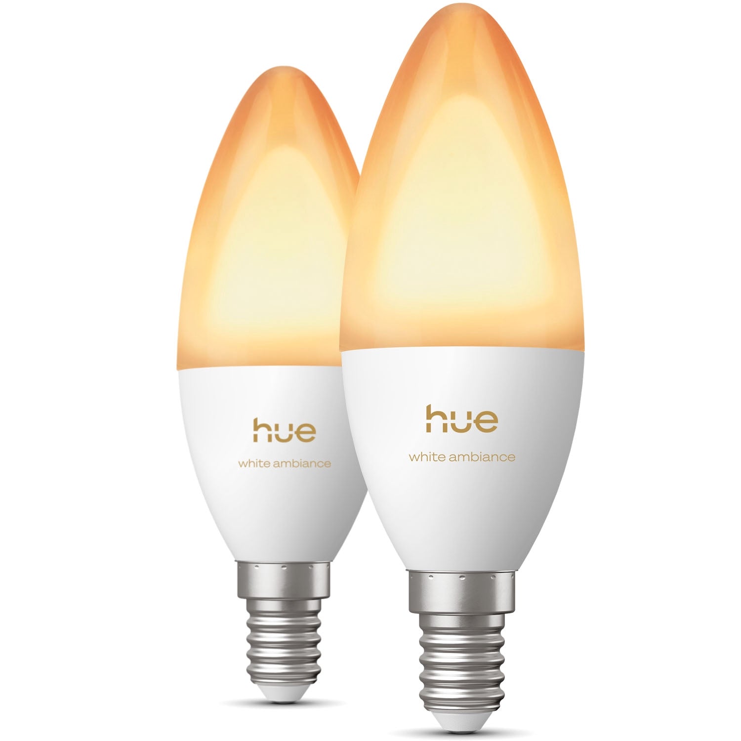 Smart E14 Candle Bulbs, White Ambiance, 2-Pack