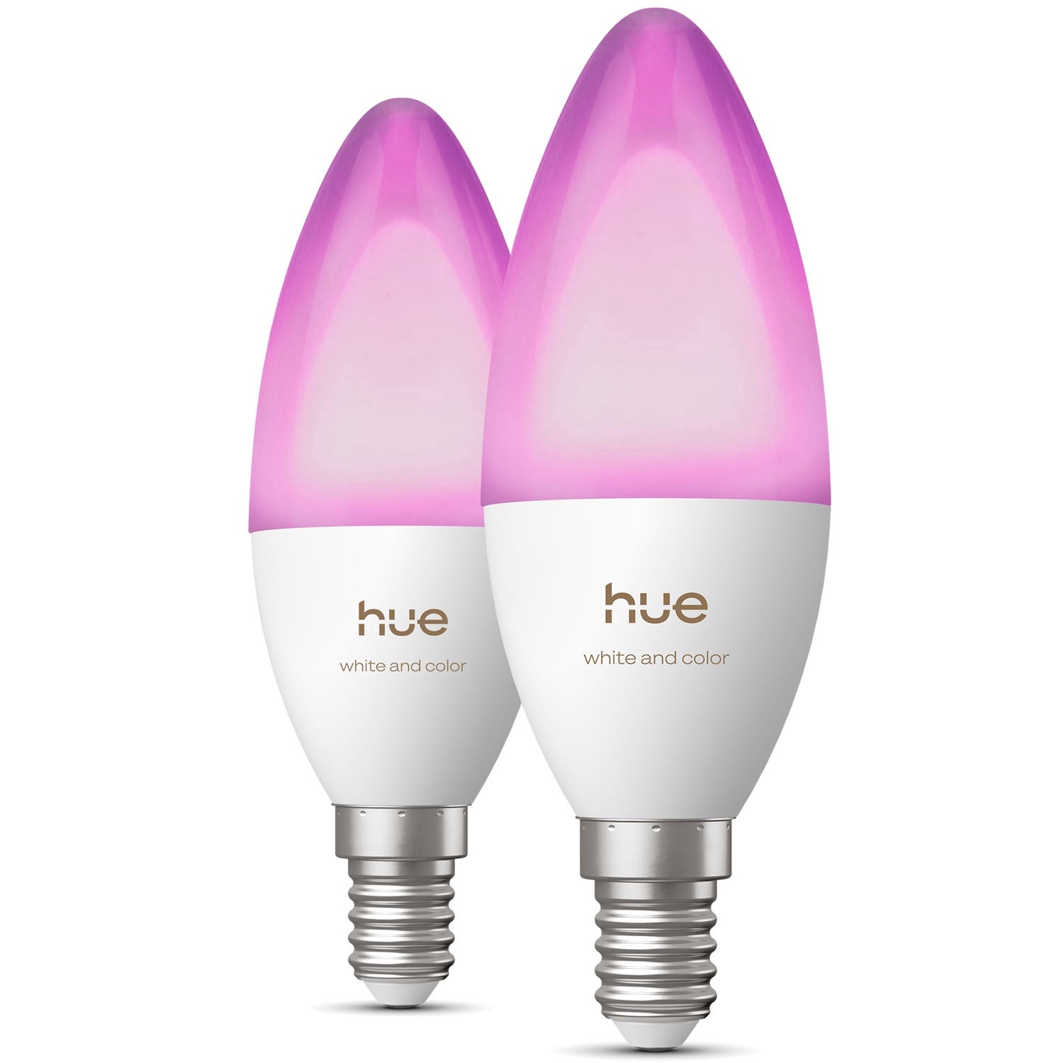 Smart E14 Kron Light Bulbs, White & Color, 2-Pack