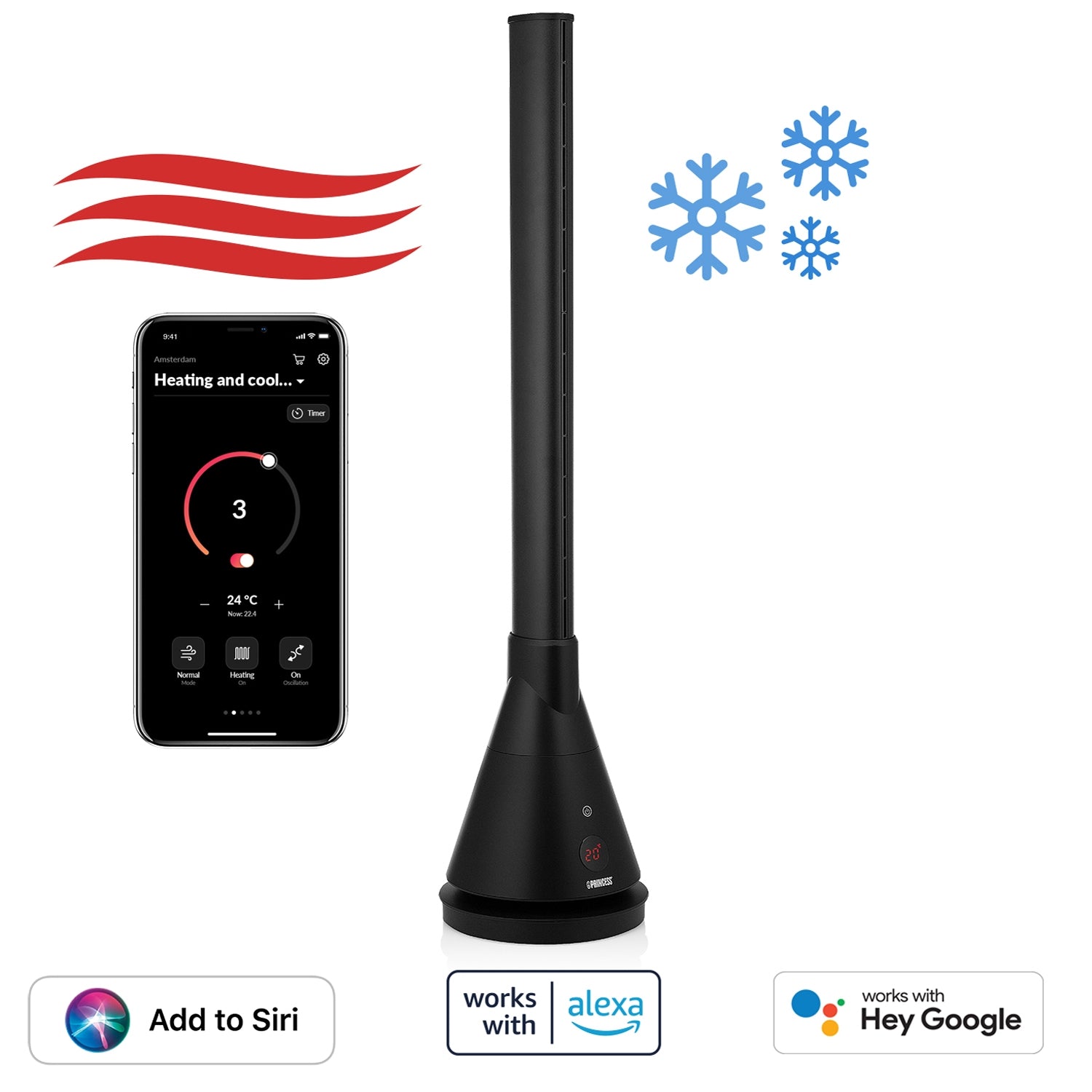 Smart Heating/Cooling Tower Fan App Controlled - 2000W 348700