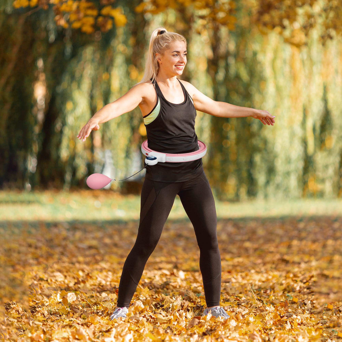 Smart Hula Hoop with Weighted Ball, 16 Adjustable Links